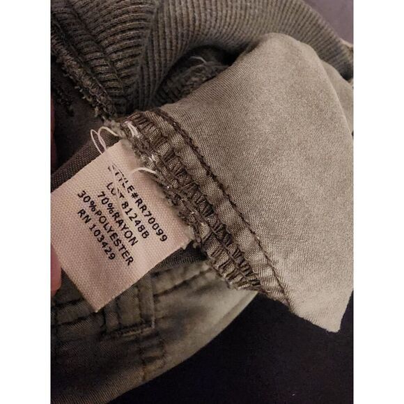 Ann Taylor LOFT Jumpsuit Women Size M Geo Print Twist Back Tapered Leg Faux Wrap - Picture 6 of 7